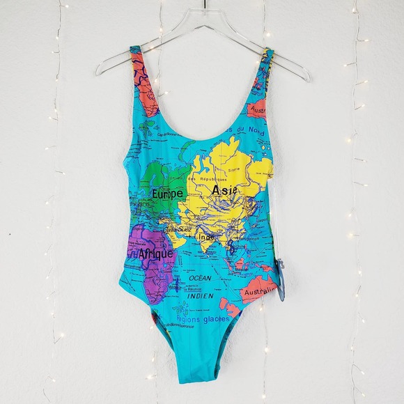 Show Me Your MuMu Other - Show me your Mumu A Whole Mu World Map Swimsuit M